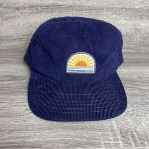 Faherty Brand Hat Unisex Navy Blue Corduroy Snapback Cap Outdoor Hat 100% Cotton